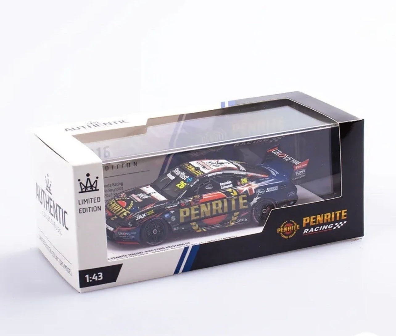 1:43 David Reynolds Matt Campbell #26 2022 Bathurst 1000 Ford Mustang Penrite Racing