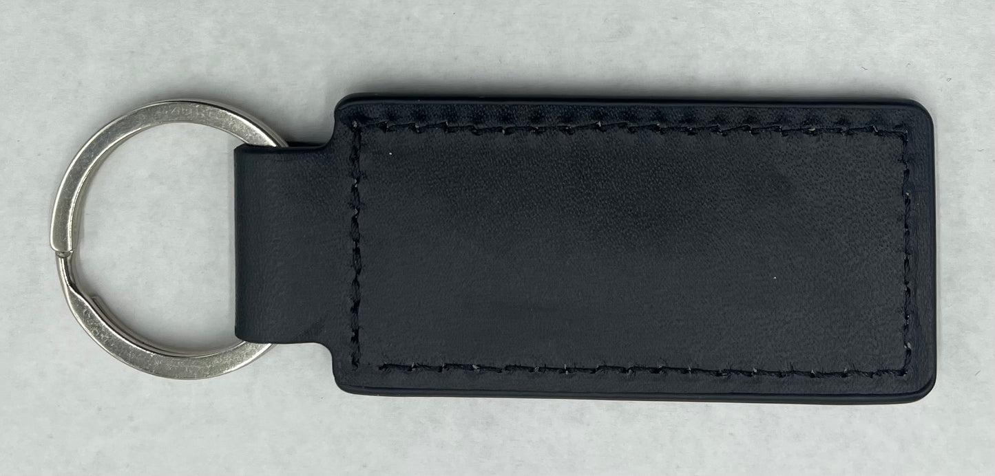 Monaro Script Leather Key Ring