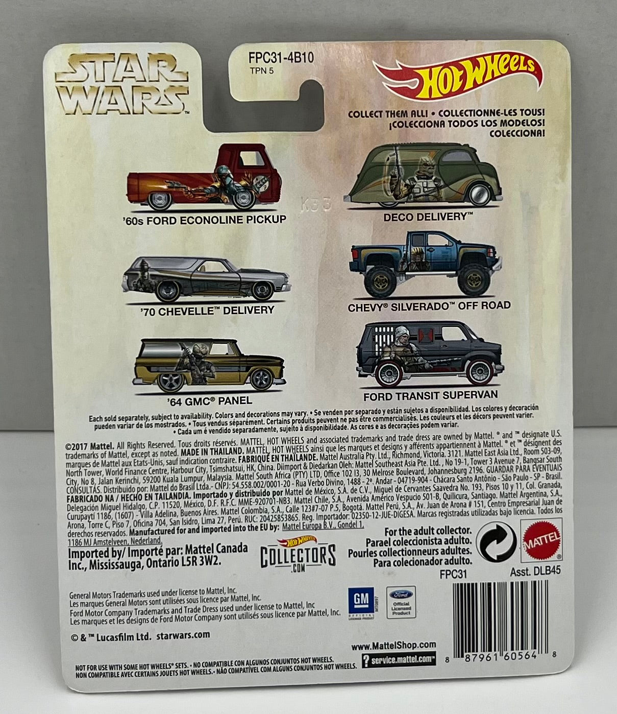 1:64 Star Wars 60s Ford Econoline Pickup Boba Fett Bounty Hunter Series Hot Wheels