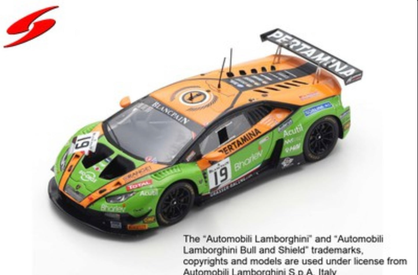 1:43 Santamato/Tweraser/Mauron/Amici #19 24H Spa 2019 Lamborghini Huracan GRT Spark