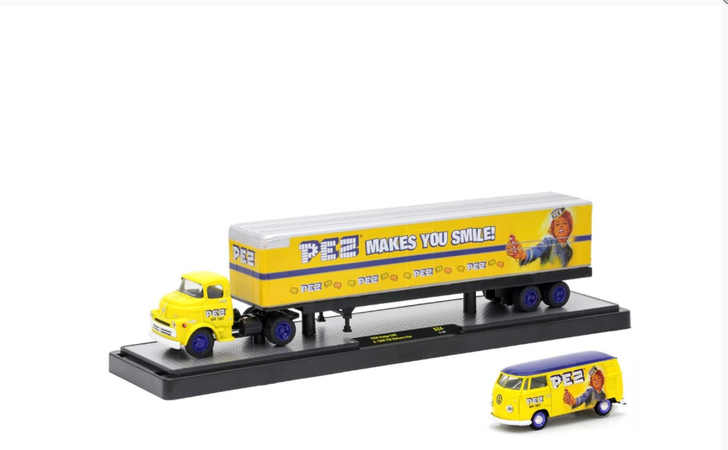 1:64 M2 Auto Hauler 58 Dodge COE & 1960 VW Delivery Van Pez M2 Machines
