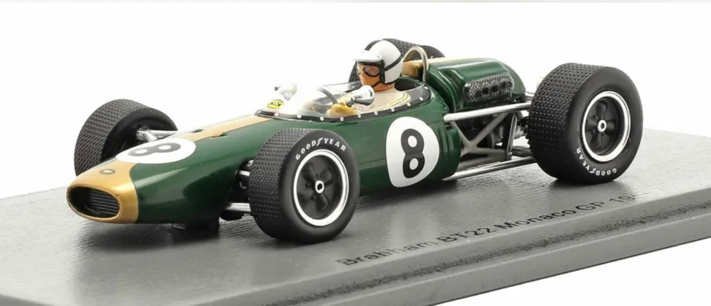 1:43 Brabham BT22 Monaco GP 1966 Denny Hulme #8 Spark