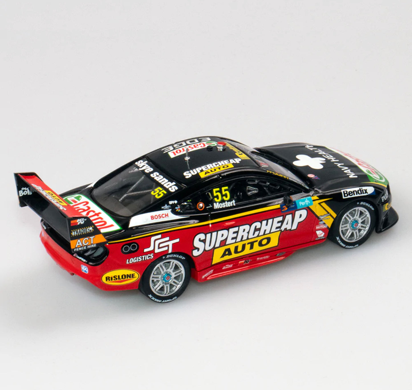 1:43 Chaz Mostert #55 2019 Supercars Season Supercheap Auto Racing Ford Mustang Authentic Collectables