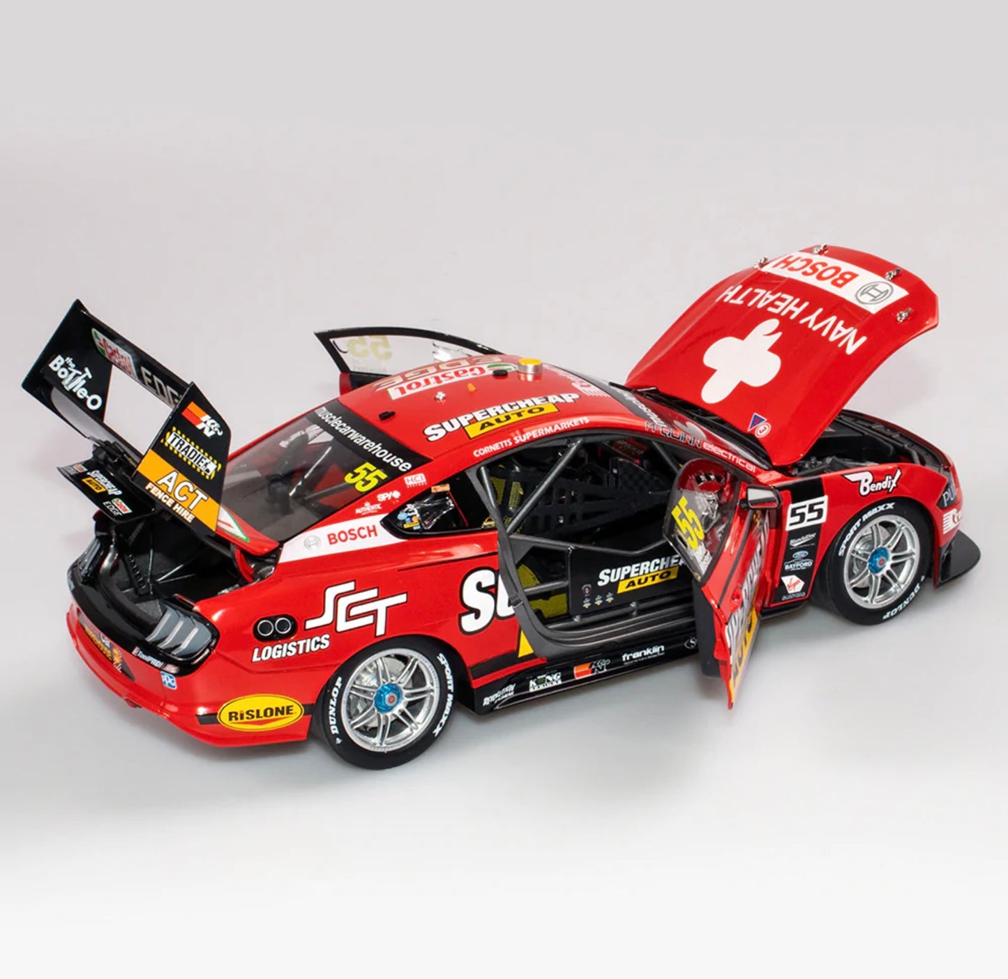 1:18 Mostert/ Moffat #55 2019 Sandown 500 Retro Round Ford Mustang GT Authentic Collectables