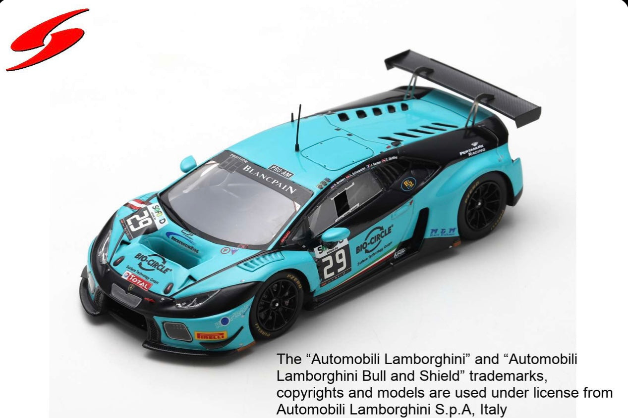 1:43 Lamborghini Huracan GT3 #29 24H Spa 2016 Spark