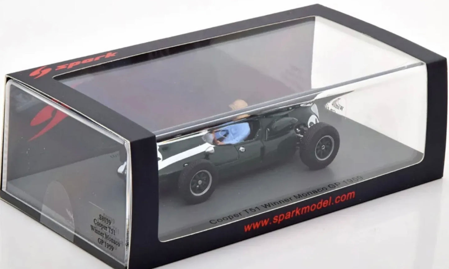 1:43 Jack Brabham #24 1959 Winner Monaco GP Cooper T51 Spark