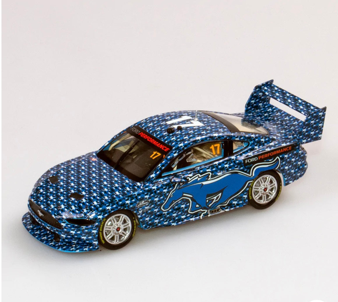 1:43 McLaughlin/ Coulthard #17 2018 Camouflage Test Livery Ford Performance Ford Mustang Authentic Collectables