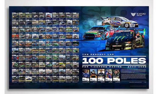 The Perfect Lap Print 100 Poles for Tickford Racing Authentic Collectables