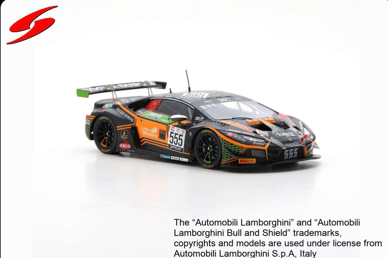 1:43 Lamborghini Huracan GT3 Evo #555 2020 Spa Spark
