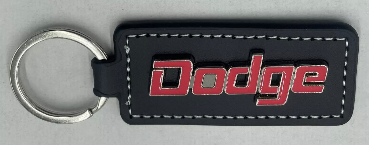 Dodge Leather Key Ring