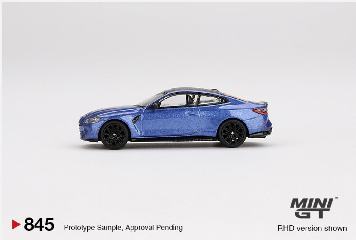 1:64 BMW M4 Competition (G82) Portimao Blue Mini GT 845
