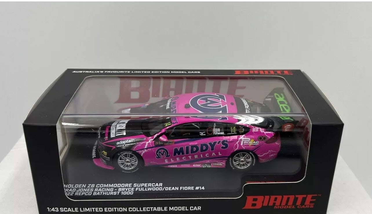 1:43 Fullwood Fiore #14 2022 Bathurst 1000 BJR Holden ZB Commodore Biante