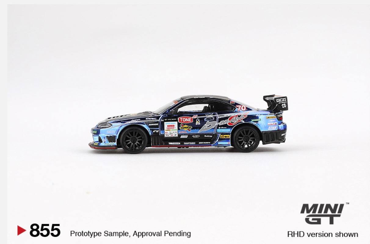 1:64 Nissan Silvia (S15) D-Max #70 D-Max Racing 2023 DI Grand Prix 855 Mini GT