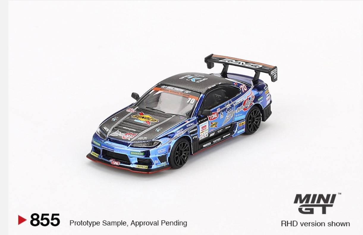 1:64 Nissan Silvia (S15) D-Max #70 D-Max Racing 2023 DI Grand Prix 855 Mini GT