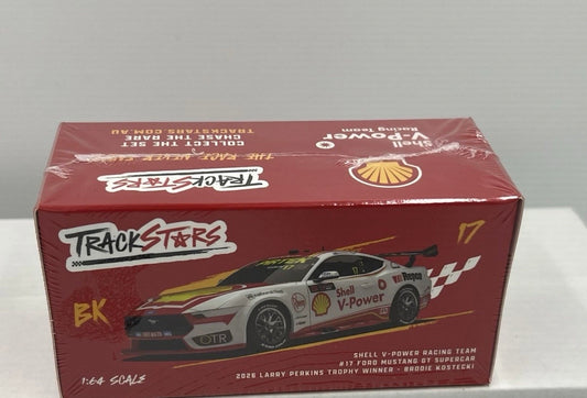 1:64 Brodie Kostecki #17 Shell V-Power Racing Team 2026 Larry Perkins Trophy Winner Ford Mustang Trackstars