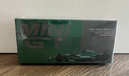 1:64 Aston Martin AMR24 Fernando Alonso #14 2024 F1 2024 Canadian GP Mini GT 1113
