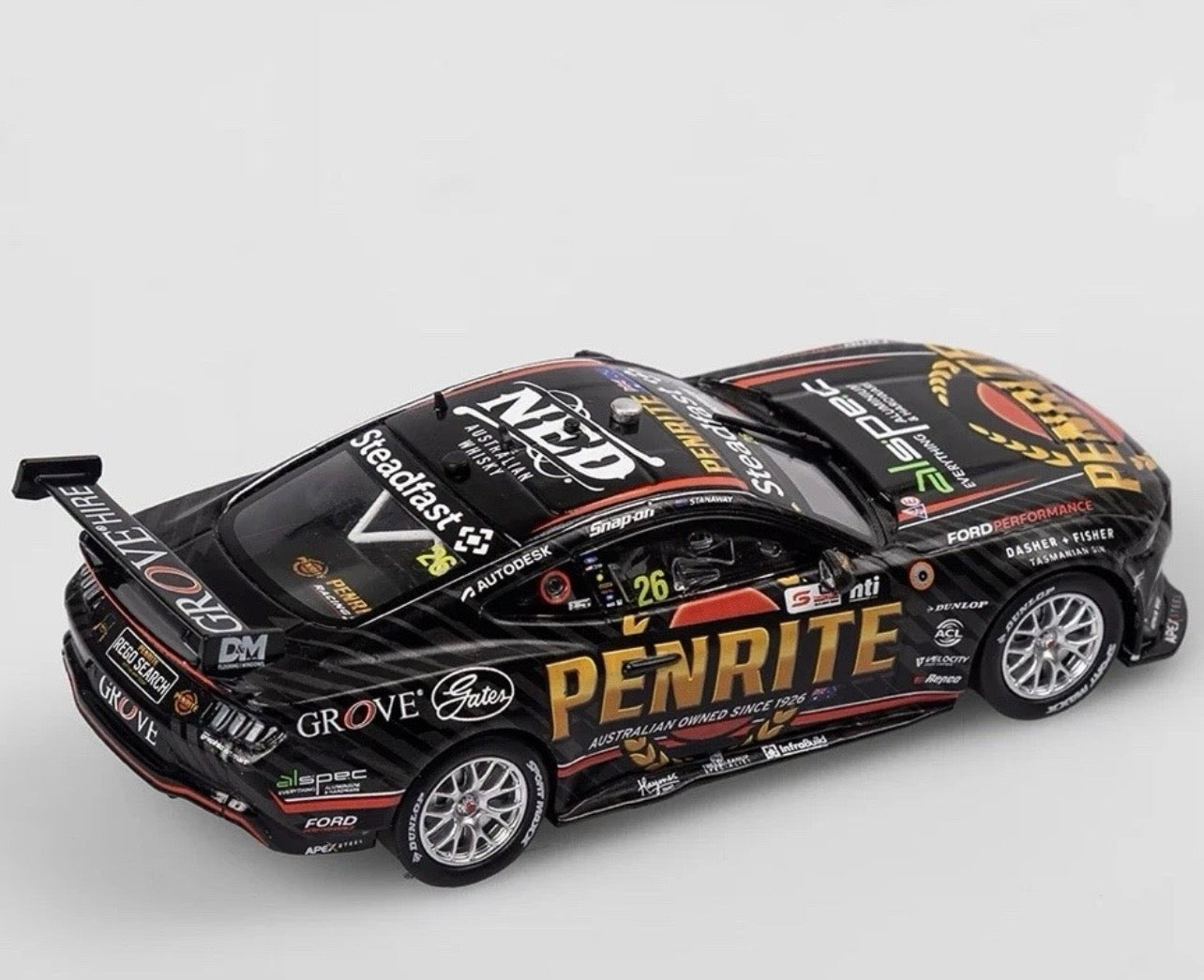 1:43 Penrite Racing Richie Stanaway #26 2024 NTI Townsville 500 Ford Mustang GT Authentic Collectables