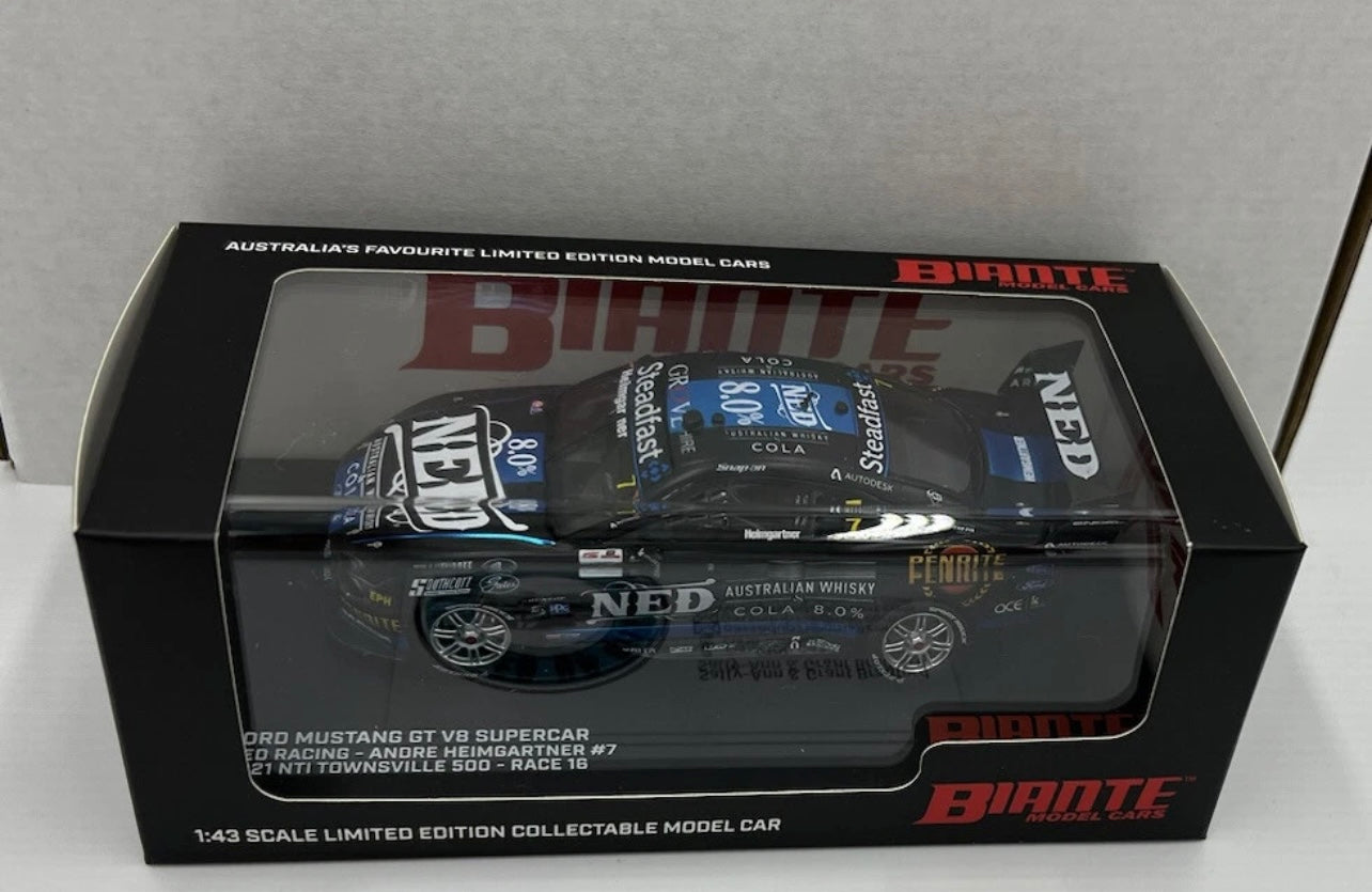 1:43 Andre Heimgartner #7 Ned Racing 2021 NTI Townsville Ford Mustang GT Biante