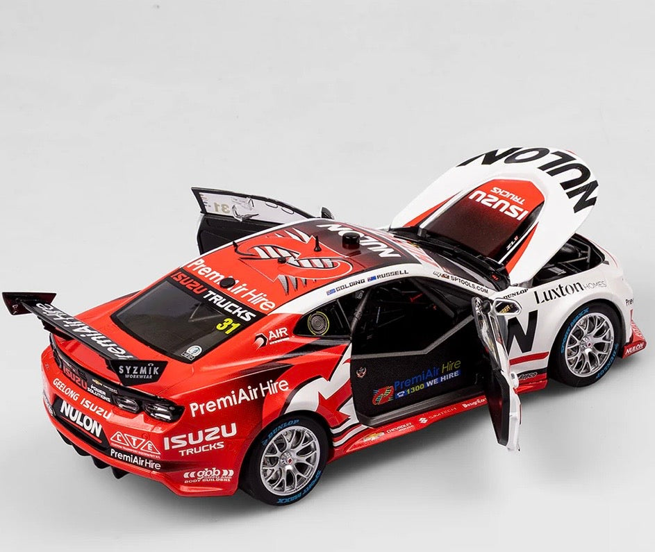 1:18 Chevrolet Camaro ZL1 James Golding David Russell #31 PremiAir Nulon Racing 2024 Penrite Oil Sandown 500 3rd Place Authentic Collectables
