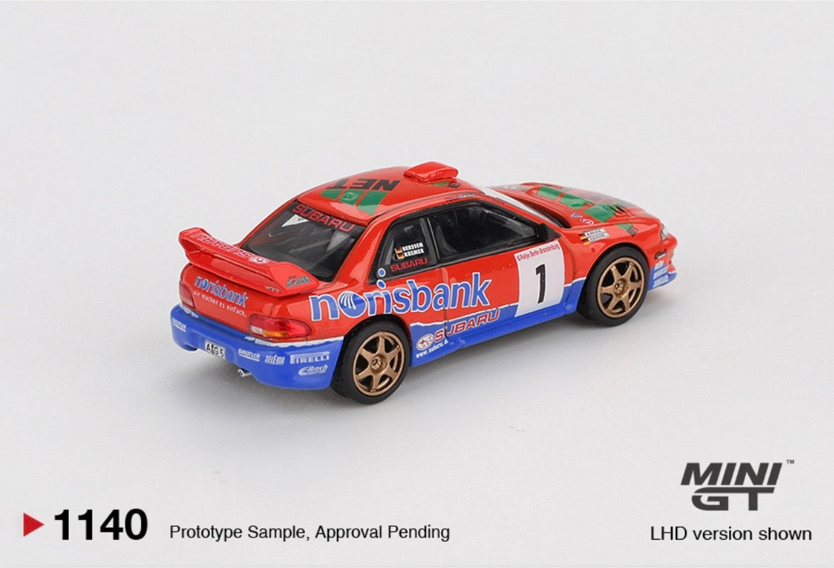 1:64 Subaru Impreza WRC97 #1 1999 DRM Champion Mini GT 1140