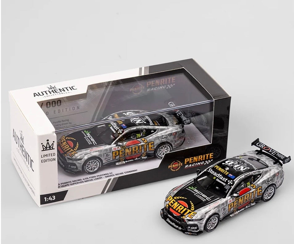 1:43 Penrite Racing Richie Stanaway #26 2024 ITM Taupo Super400 Native Livery Ford Mustang GT Authentic Collectables