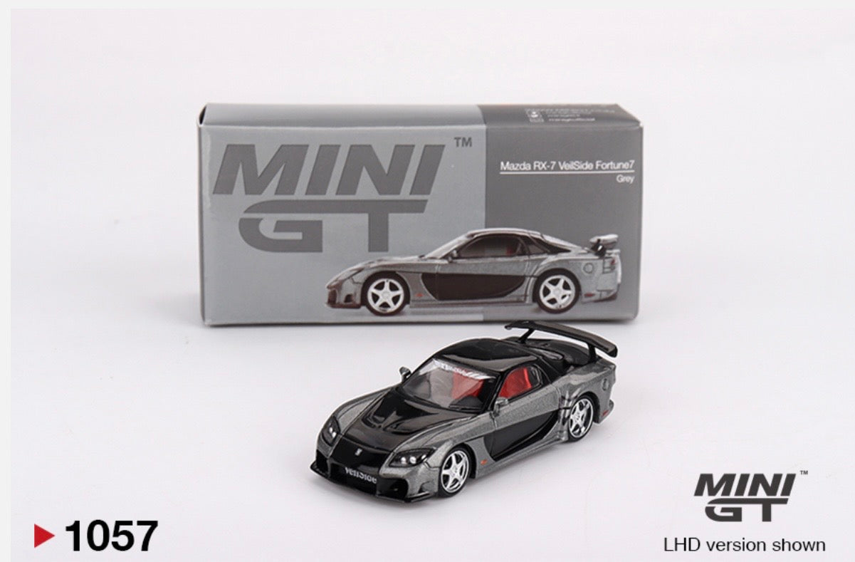 1:64 Mazda RX-7 Veilside Fortune7 Grey Mini GT 1057