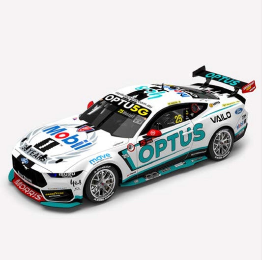 1:18 Ford Mustang GT Chaz Mostert Mobil 1 Optus Racing  2023 Repco Supercars Championship Season Authentic Collectables