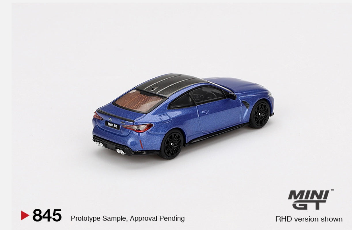 1:64 BMW M4 Competition (G82) Portimao Blue Mini GT 845