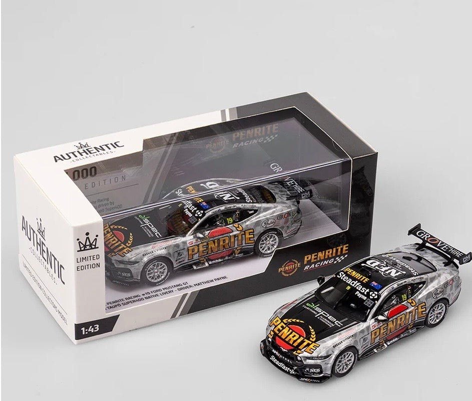 1:43 Penrite Racing Matthew Payne #19 2024 ITM Taupo Super400 Native Livery Ford Mustang GT Authentic Collectables