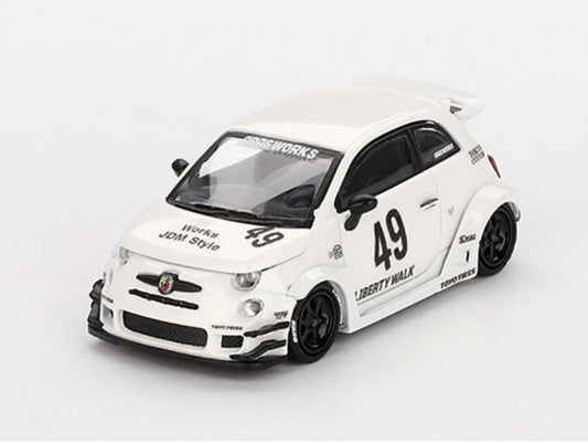 1:64 LB-Works x Abas Works Abarth 595 Gara White Mini GT 809