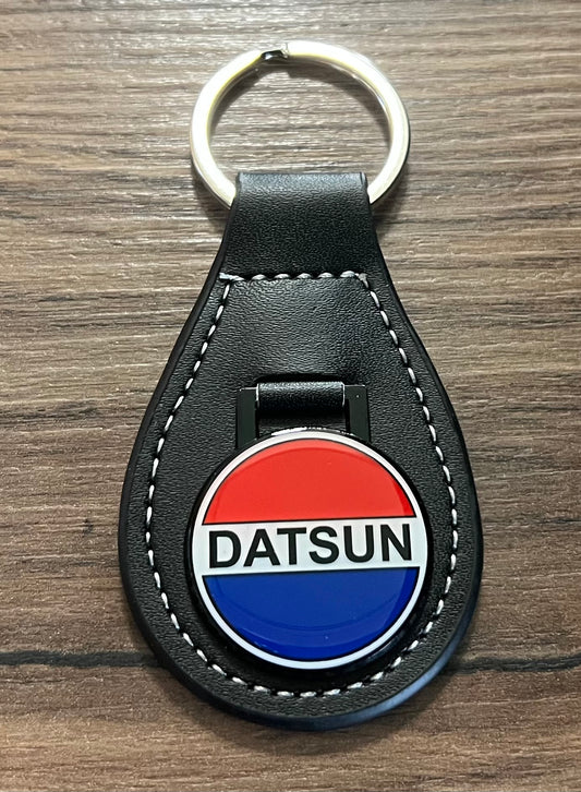 Datsun Round Leather Key Ring