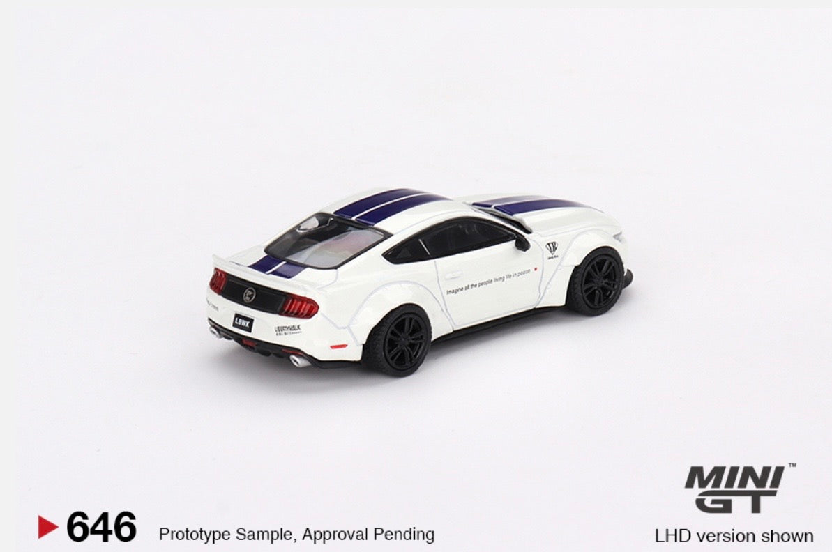 1:64 Ford Mustang GT LB Works White Mini GT 646