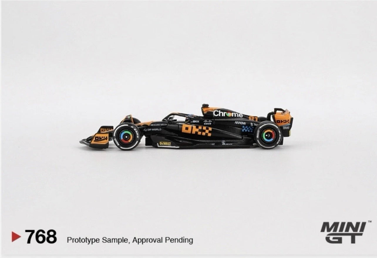 1:64 McLaren MCL60 #81 Oscar Piastri 2023 F1 Japanese GP 3rd Place Mini GT 768