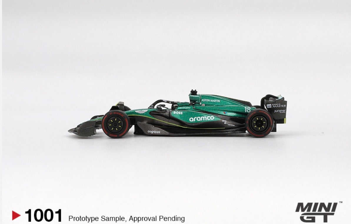 1:64 Aston Martin AMR24 Lance Stroll #18 2024 F1 2024 Bahrain GP Mini GT 1001