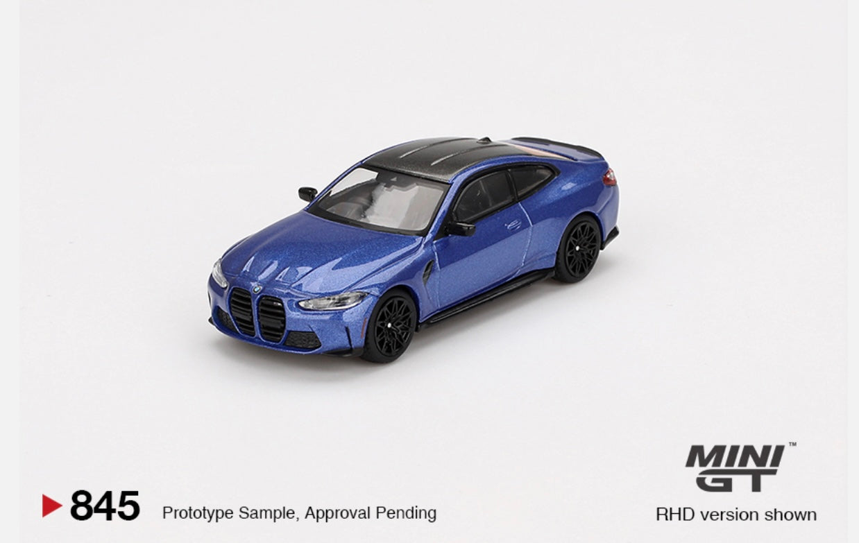 1:64 BMW M4 Competition (G82) Portimao Blue Mini GT 845