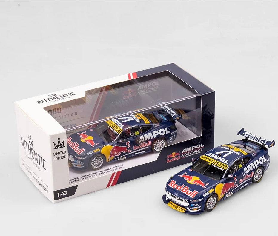 1:43 Red Bull Ampol Racing Brown Feeney #88 2025 Triple Eight Ford Performance Launch Livery Authentic Collectables