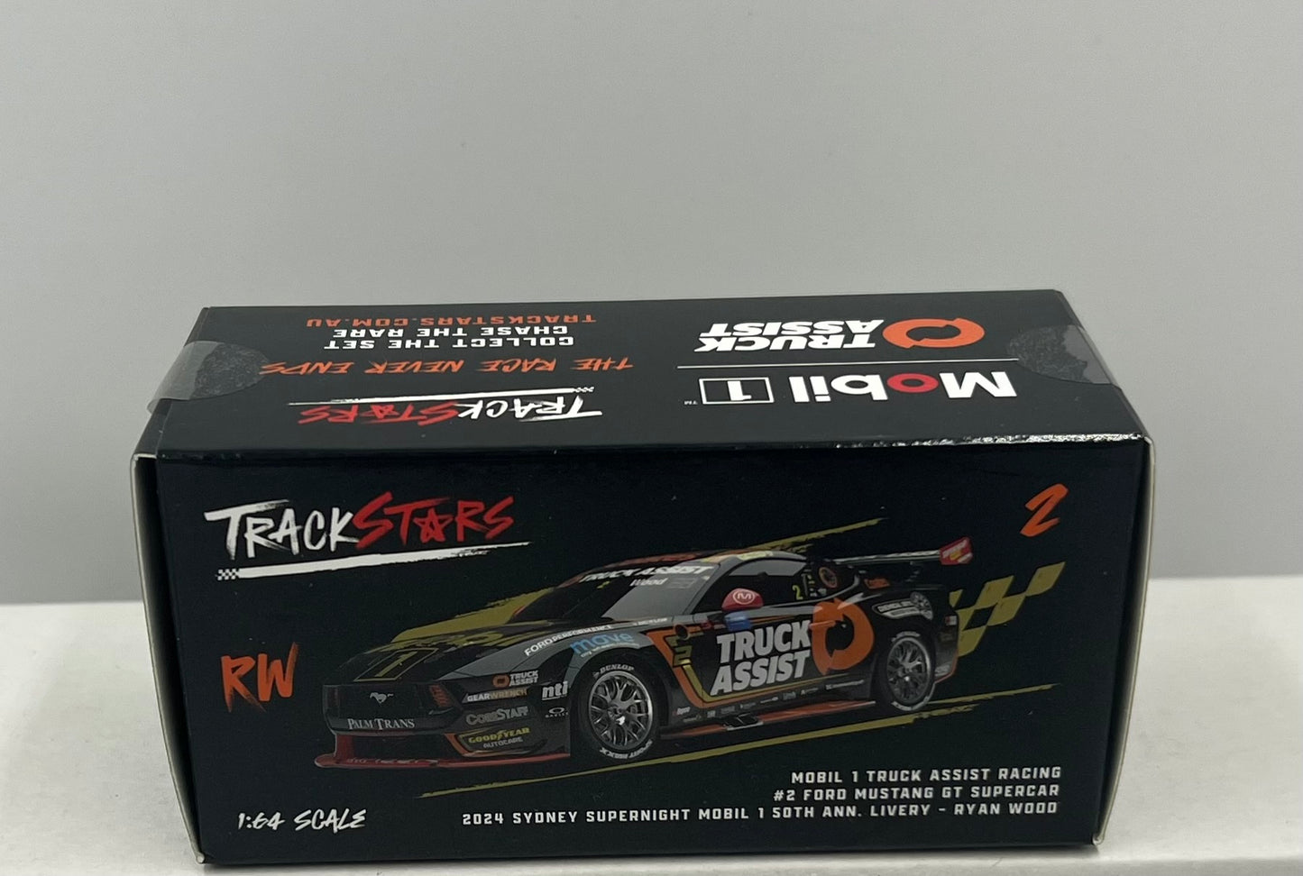 1:64 Mobil 1 Truck Assist Racing Ryan Wood #2 2024 Sydney Supernight Mobil 1 50th Anniversary Livery Ford Mustang GT Trackstars