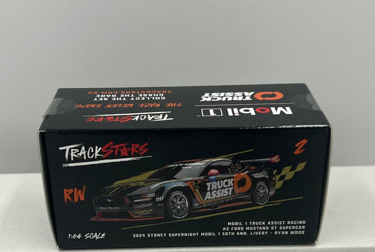 1:64 Mobil 1 Truck Assist Racing Ryan Wood #2 2024 Sydney Supernight Mobil 1 50th Anniversary Livery Ford Mustang GT Trackstars