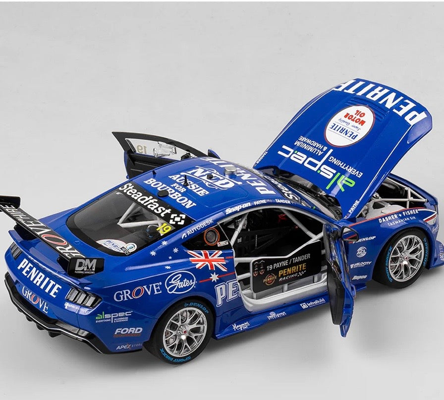 1:18 Penrite Racing #19 Payne Tander Ford Mustang GT 2024 Penrite Sandown 500 Retro Livery Authentic Collectables