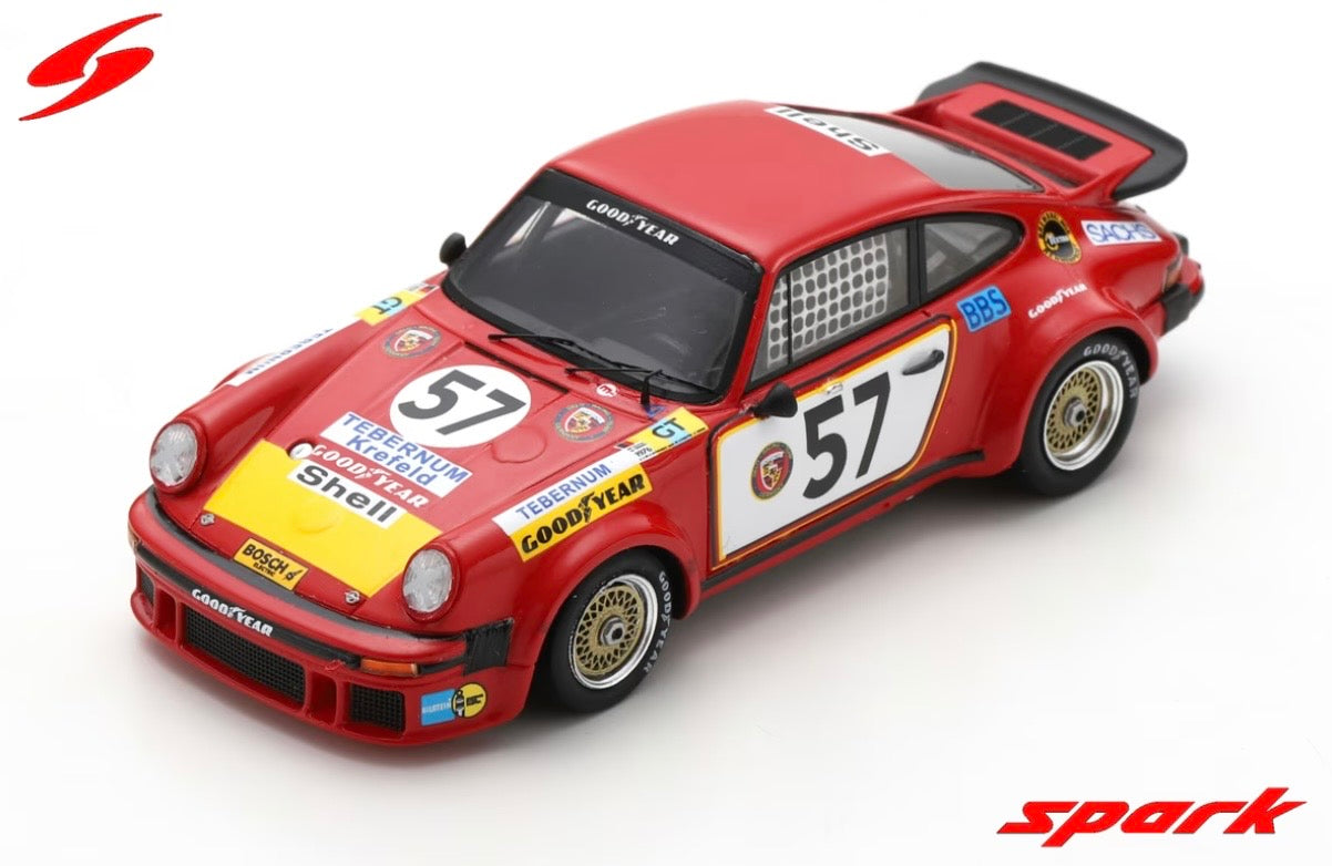 1:43 Porsche 934 T. Schenken T. Hezemans #57 24Hrs Le Mans 1976 Spark