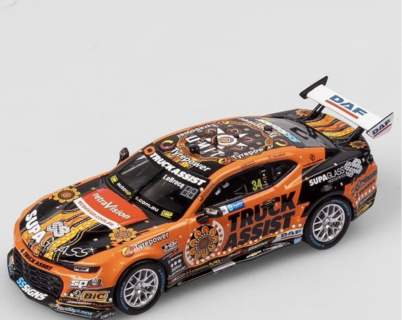 1:43 Truck Assist Racing Chevrolet Camaro ZL1 #34 Jack Le Brocq 2023 Darwin Indigenous Race 15 Winner MSR Authentic Collectables