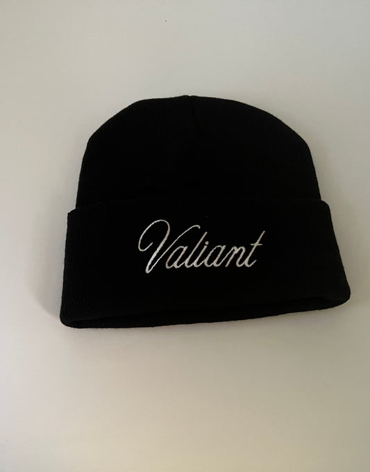 Valiant Script Embroidered Beanie