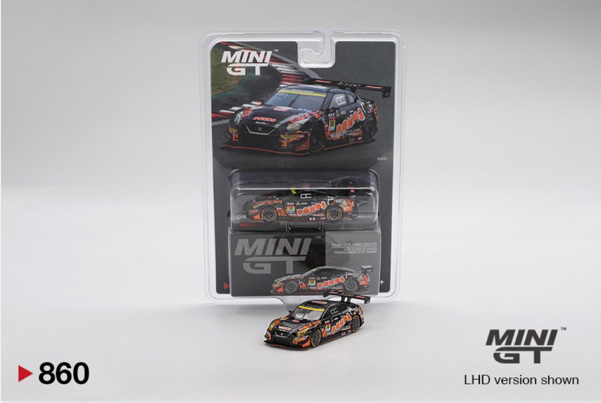 1:64 Nissan GT-R Nismo GT3 #10 Ponos Gainer GT-R 2023 Super Sprint Series Mini GT 860