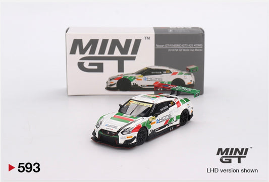 1:64 Nissan GT-R Nismo GT3 #23 KCMG 2018 FIA GT World Cup Macau Mini GT 593