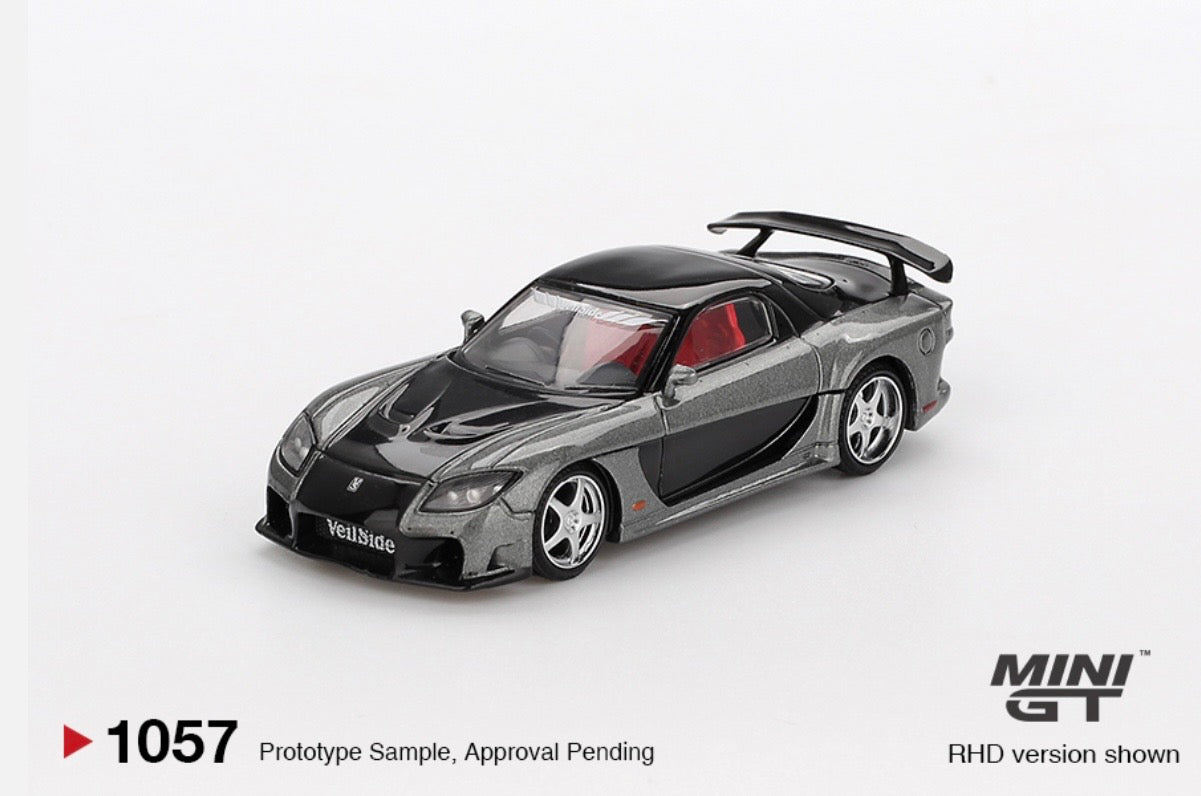 1:64 Mazda RX-7 Veilside Fortune7 Grey Mini GT 1057