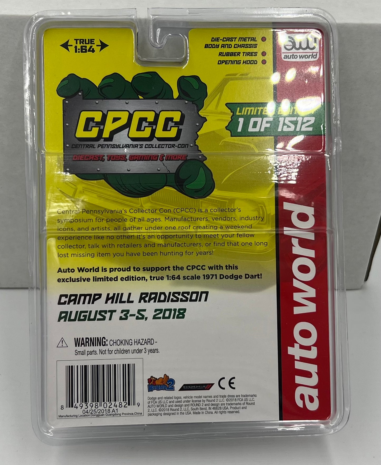 1:64 1971 Dodge Dart CPCC Camp Hill Radisson August 3-5 2018 Auto World