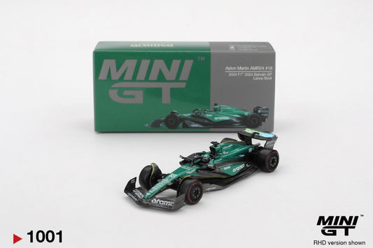 1:64 Aston Martin AMR24 Lance Stroll #18 2024 F1 2024 Bahrain GP Mini GT 1001