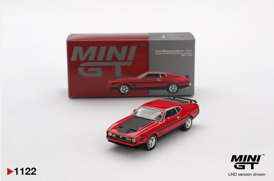 1:64 Ford Mustang Mach 1 1971 Race Red Mini GT 1122