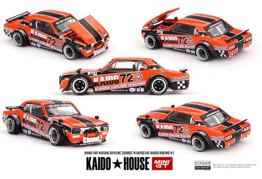1:64 Nissan Skyline 2000GT-R (KPGC10) Kaido Racing V1 #195 Kaido House Pre-Order