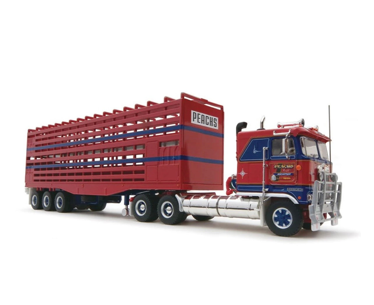 1:64 Highway Replicas Livestock Semi Peaches Prime Mover and Trailer Pre-Order